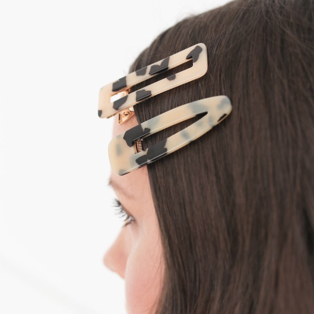 Tortoise Shell Hair Clips | Acrylic Hair Barrettes